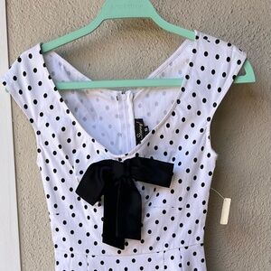 NWT Stop Staring! dress b/w polkadots